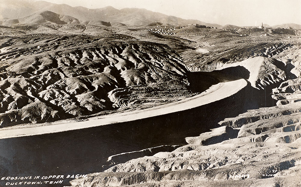 Postcard showing erosion in Tennessee