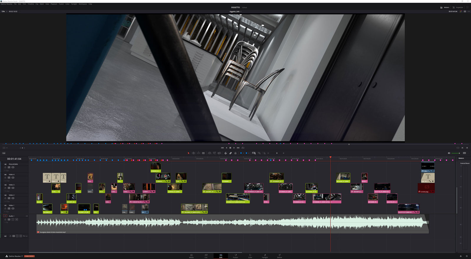 Screenshot of video editing