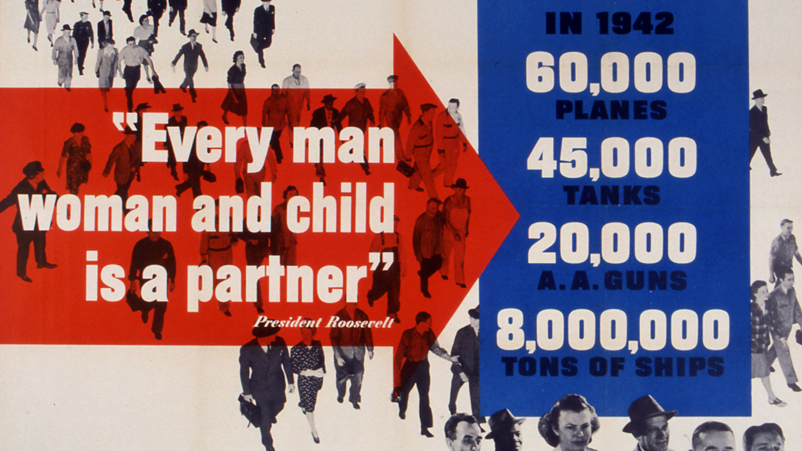 Poster promoting increased production of war-related supplies
