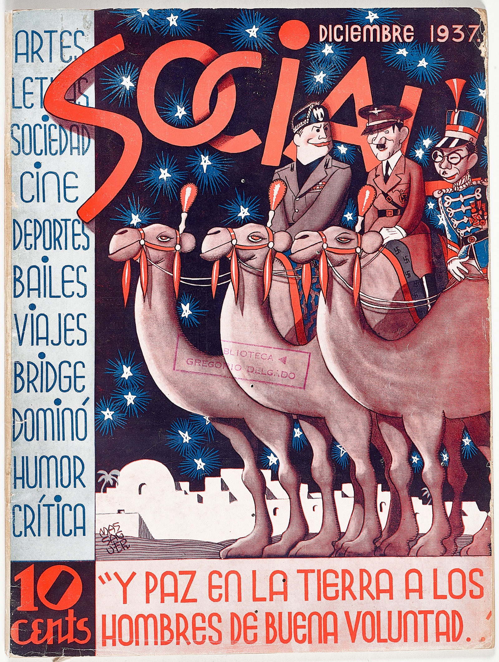 Social magazine cover designed by Conrado Massaguer